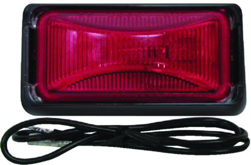 Peterson Manufacturing E150BKR Red Sealed Clearance Sidemarker Light with Black Housing